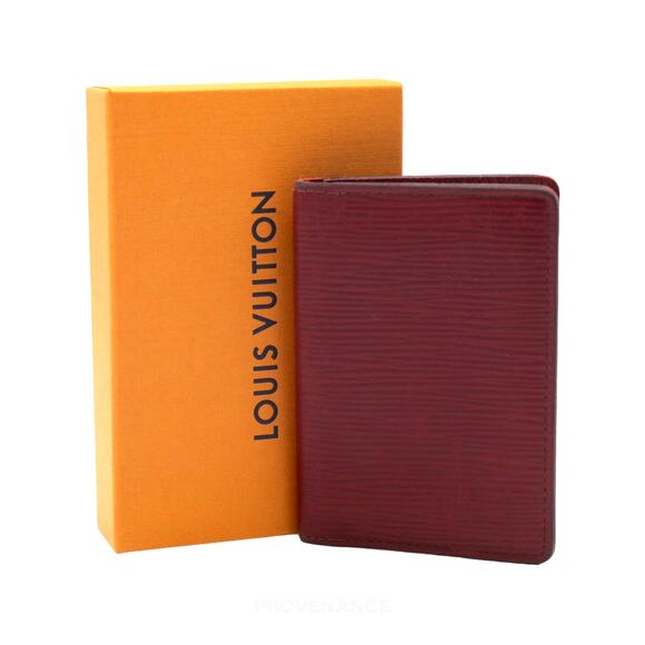 🔴 Louis Vuitton Pocket Organizer Wallet NM- Red Epi Leather - Picture 1 of 9